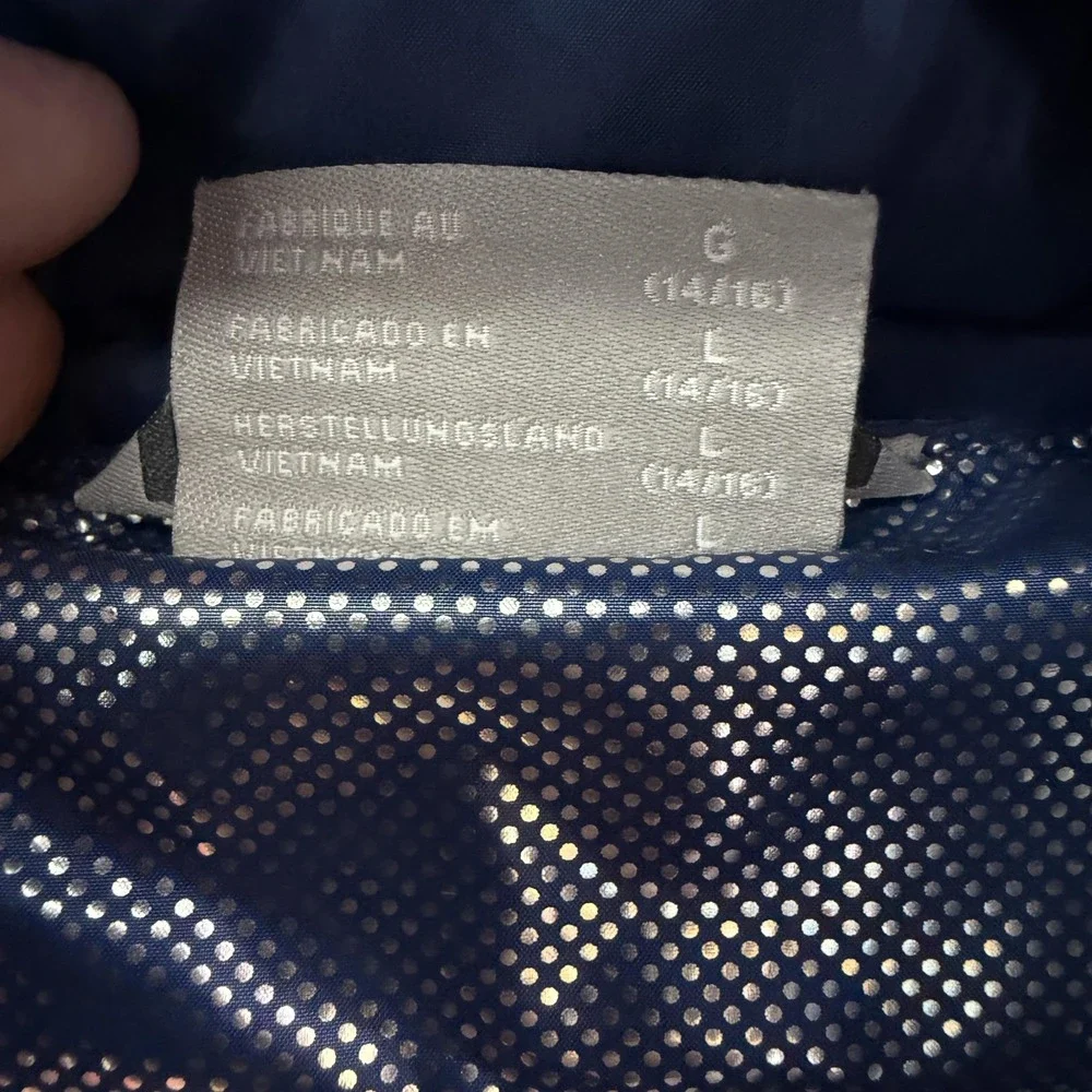Columbia Jacket Youth Large Blue Hooded Omni-Heat Puffer Insulated Winter